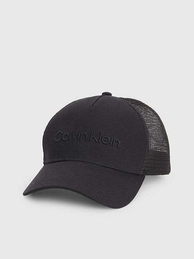 Calvin Klein USA Organic Cotton Trucker Mens Cap Black 1928065-KN